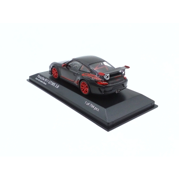 Porsche 911 (997.2) GT3 RS 3.8 2009 dark gray / red decor - skala 1:43 - Minichamps